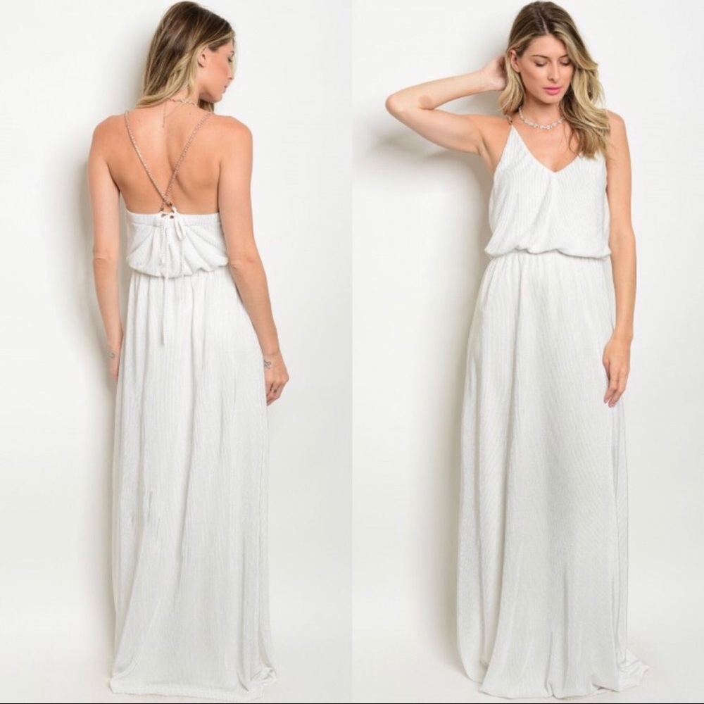 White maxi dress